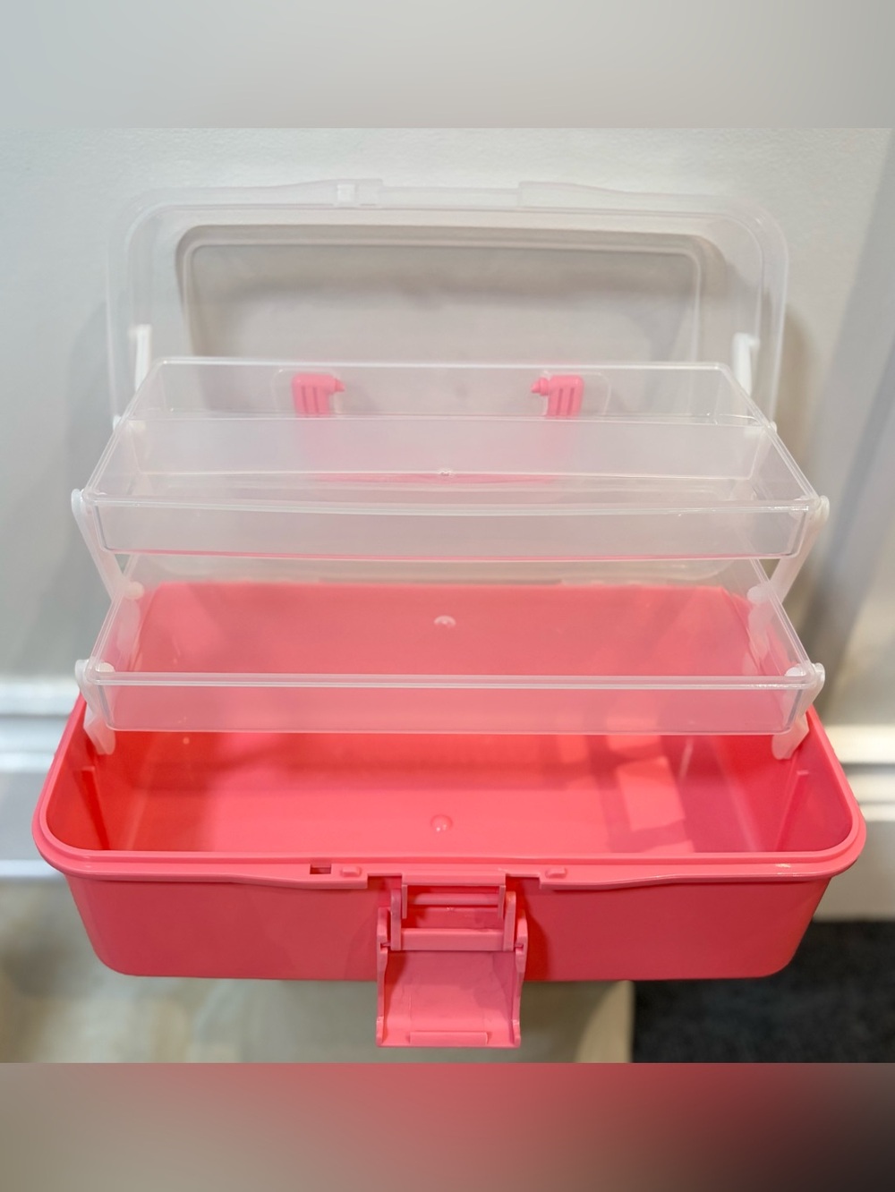 NWT Pink 3-Tier Plastic Craft and Makeup Storage - Picture 4 of 6